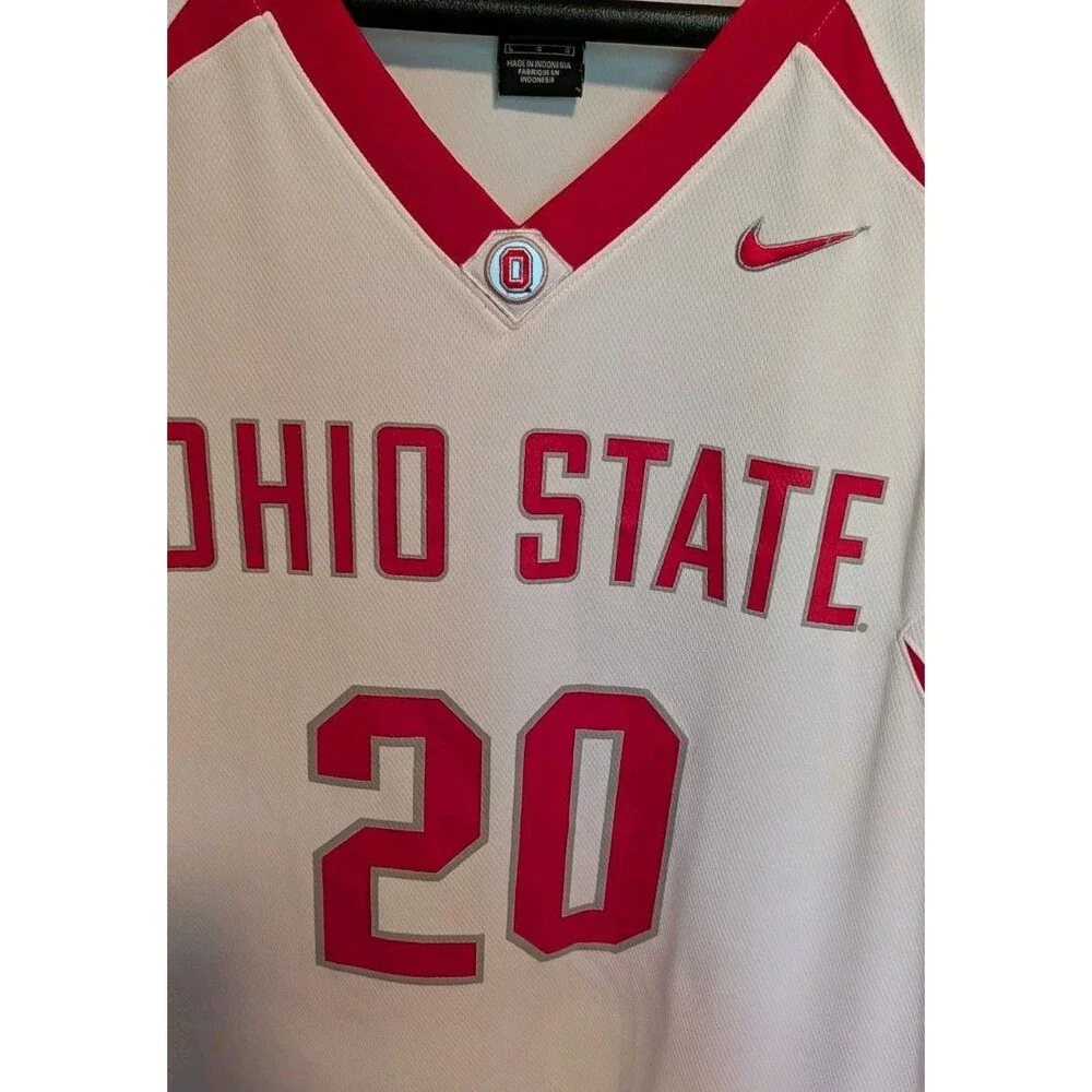 Nike Elite Ohio State Buckeyes #20 NCAA Basketball Jersey Sz Large - READ!
